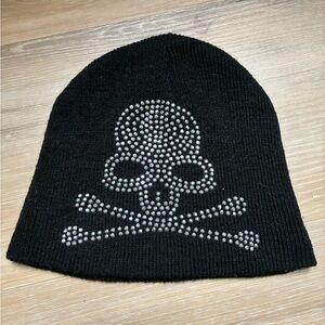 Black Skull Beanie for Kids